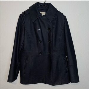 MICHAEL KORS Double Breasted Wool Pea Coat